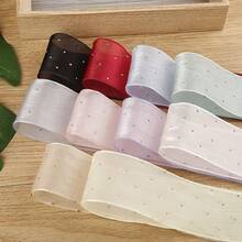 Beaded Chiffon Ribbon Bow DIY Hair Accessory Material For Clothing, Shoes, Hats, Wedding Decoration - Multicolor - View 4