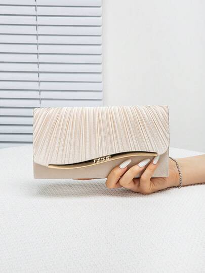 Túi xách dự tiệc thanh lịch viền kim loại, túi đeo vai/cầm tay khóa từ tính, túi đeo chéo nhẹ, phù hợp cho công việc, đám cưới, dạ hội, tiệc tùng, họp mặt ngày lễ.