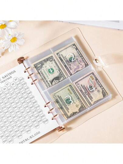 100pcs Envelope Saving Challenge A5 Savings Logbook With Cash Envelopes, Helps You Complete $5,050 Savings Challenge In 100 Days - (Partially Random)