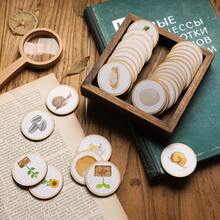 儿童木制DIY生命周期拼图，天然木质植物昆虫生命周期DIY认知卡片，培养观察能力，益智玩具，适合亲子互动，生日、儿童节、复活节、万圣节、圣诞节礼物 - 彩色 - 查看 3