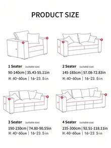 1pc Thickened Stretch Sofa Slipcover With Leaf Pattern, Ruffled Design, Dust-Proof And Dirt-Resistant, Suitable For Bench, Living Room Sofa, Living Room Furniture, Machine Washable - Beige - View 4