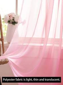 1 rèm voan mỏng, vải mỏng nhẹ, cản nắng và cách nhiệt, thiết kế dạng túi treo, độ rủ tốt, thích hợp trang trí phòng khách, phòng ngủ, ban công | Trang trí mùa thu, trang trí phòng - Hồng - Xem 4