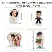 1pc Customized Photo Throw Pillow, Personalized Cushion, Can Customize Interesting Patterns, Double-Sided 3D Pillow, Suitable As Gift For Parents/Family/Her/Him/Girlfriend/Boyfriend, Couples Birthday Gift - Photo - View 10