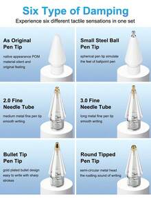 Ngòi bút thay thế tương thích với Apple Pencil, đầu bút nâng cấp cho Apple Pencil Pro/Thế hệ thứ 2/Thế hệ thứ nhất/USB-C, ngòi bút cảm ứng kèm hộp đựng, bộ ngòi bút cảm ứng chuyên nghiệp. - Nhiều màu - Xem 3