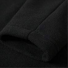 TIANXICO Men's Fleece Jacket Full Zip With Pockets Warm Lightweight Winter Jacket Running - Black - View 9