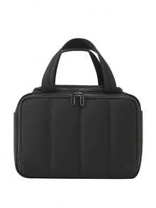 Nécessaire de maquiagem grande e macia com abertura ampla e vários bolsos, organizador de cosméticos, nécessaire de pelúcia para mulheres e meninas, bolsa portátil para guardar produtos de cuidados com a pele com compartimentos de tela para batom, base e pincéis, organizador de maquiagem para uso diário no banheiro e em viagens, estojo de cosméticos com zíper em cor sólida para escola. - Modelo básico - Ver 16