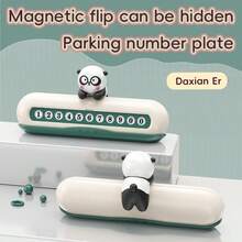 Cute & Stitch Car Sign | Hideable Parking Plate For Privacy | Strong 3M Glue, No Residue | Sun & Heat Resistant | Free Number Stickers - A - View 14