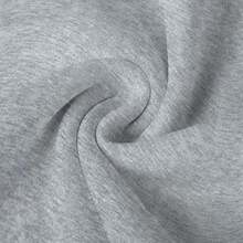 Casual Printed Sweatshirt For Pre-Teen Girls, Thermal Lining, Long Sleeves, Autumn/Winter School Clothing, Children's Blouse - 淺灰色 - 查看 5