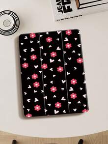 Pink Daisy, Heart Protective Case Compatible With IPad Air 4/5 10.9 Inch, IPad 7/8/9th 10.2 Inch, IPad 10th Generation,With Built-In Pencil Slot,Supports Automatic Sleep/Wake Lid,Compatible With Samsung Tab S6 10.4 Inch, Tab A9 11 Inch, Kindle Paperwhite 12th Gen 2024,Ins Glitter Style Case, Valentine's Day, New Year Gift - Multicolor - View 7
