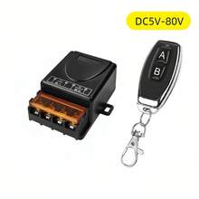 Interruptor de Control remoto inalámbrico de 433Mhz 30A 12V 24V 36V 85V receptor de relé RF de alta potencia para bombas lámpara de luz LED rango de 100m 85OC - 1 receptor 1 control remoto - Ver 2