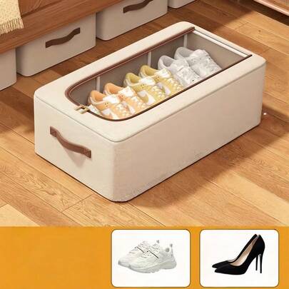 Caixa de Armazenamento Para Sapatos | Organizador de Sapatos Dobrável com Janela Transparente
