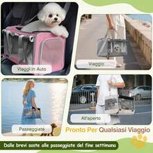 Zaino per animali domestici - Rosa Mix - Visualizzare 6