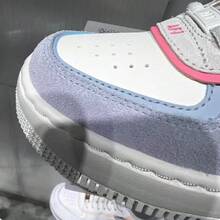 Nike Women's Deconstructed Double Hook & Loop Sneakers, Casual Trainers - Blue and White - View 10