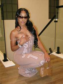 Sexy Letter Print Fitted Halter Top Dress For Women, Women's Y2K Vintage Street Casual Long Dress - 咖啡 - 查看 4