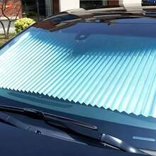 可折叠汽车挡风玻璃遮阳帘，阻挡紫外线和热量，保持车内凉爽，安装简便，适用于大多数车型，提供卓越的防晒保护 - A - 查看 4