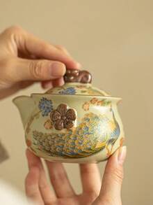 1个/2个/4个装金孔雀陶瓷杯，精致金线陶瓷把手茶杯，高品质小咖啡杯，是招待客人和朋友、享用下午茶、沙特咖啡、阿拉伯茶杯的理想之选。 - 彩色 - 查看 10