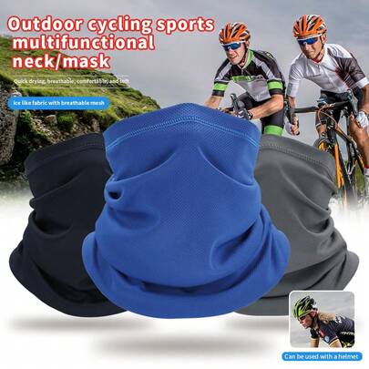 4-Season Breathable Mesh Ski Mask, Unisex Outdoor Cycling Face Cover, Multifunctional Elastic Balaclava, Full Face Helmet Liner, Fishing Hiking Sweat-Wicking Bandana, Outdoor Sports Gift