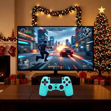 Controles de juego para consolas de juegos y diversos juegos de computadora. Compatible con salida de TV, operación de joystick 3D, operación fácil y rápida, control de juego, control de joystick: el regalo perfecto para Navidad, Año Nuevo y cumpleaños - Azul menta - Ver 2