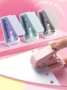 6mm Single Hole Punch Mini Version, With Anti-Slip Base And Locking Function, Suitable For Diaries, Paper, Cards, Scrapbooks, Student And Office Supplies - A - View 9
