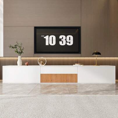 Modern TV Stand, TV Unit, TV Panel, Low TV Cabinet. Unique Design, Projector Compatible. 180 X 34 X 30 Cm (L X W X H)