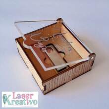 Caja Guardar para USB en Triplay Natural 3 MM (7 x 7 cm) - Multicolor - Ver 3