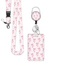 一套（证件夹+卡套+挂绳）黑猫挂绳，适用于工牌、护士证件、可伸缩证件夹、可爱可拆卸挂绳，配有360°旋转登山扣，竖款工牌卡套，适合教师、学生、医生、护士、男士、女士，办公日常礼品 - 星空黑猫 - 彩色 - 查看 14