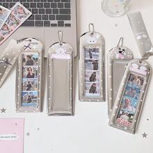 INS Silver Bow Wings Life Fyra-Gate Förvaringskortshållare, Student Fyrdubbelt Fotoklistermärke Hängsmycke Student Fyrdubbelt Fotoklistermärke Hängsmycke - Rektangel - Visa 3