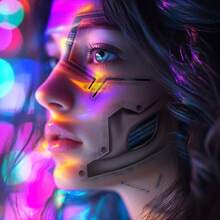 4 Sheets Waterproof Mechanical Arm Facial Stickers | Temporary Tattoos, Body Art Decoration, Suitable For Arms, Face, Legs, Ankles | Perfect For Birthday Parties, Festivals, Waterproof, Lasting For Thousands Of Years And Festivals - 彩色 - 查看 11