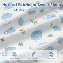 2 Packs Baby Sleep Sack 1-18 Months Lightweight Wearable Blanket For Baby, Infant Toddler Sleeping Sack With 2-Way Zipper - Blue Elephant - View 2