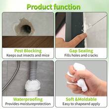 10 Count Waterproof Sealant Mastic,Quick Mending Mud,Repair Wall Holes,For Drain Connection,Wall Hole,Air Conditioning Hole Waterproof Seal Putty - A - View 4