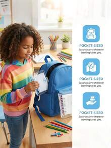 71pcs - Mini Transparent 6-Ring Binder Covers With Matching Inner Pages And File Folders. Made Of Soft Transparent PVC Material, Suitable For Binders, With Protective Sleeves And Quick Clips. Perfect Back-To-School Gift For Students, Ideal Children's Learning Supplies. - Multicolor - View 2
