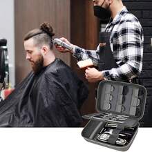 ALKOO Túi đựng dụng cụ cắt tóc, hộp đựng máy tỉa tóc nam, hộp đựng máy tỉa tóc di động, bộ dụng cụ cắt tóc, bảo vệ lưỡi dao và các vật dụng khác của thợ cắt tóc (chỉ bao gồm túi). - Màu xám đen - Xem 8
