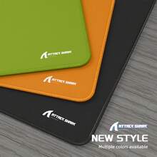 ATTACK SHARK CM02 电竞游戏鼠标垫，防水涂层大尺寸鼠标垫，细砂质感表面，防滑橡胶底座，微针织包边，450x400x4毫米 - 彩色 - 查看 1