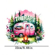 1/2/3片装 鲜艳复古露营车图案热转印贴纸，适用于DIY T恤、牛仔裤、连帽衫、包包、枕头（混色）、节日工艺品、贴花、服装装饰、派对装饰 - 3PCS-S - 查看 4