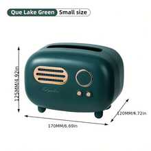 2个复古收音机造型纸巾盒 | 塑料材质，表面光滑，适合中世纪和现代室内装饰风格，可用于浴室/客厅/卧室收纳，经典美学，时尚收纳，复古装饰 - 彩色 - 查看 12