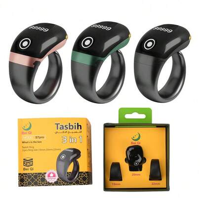 Electronic Digital Tally Counters OLED Display Ring Holder Intelligent APP Counting Type-C SilentTouch Smart Finger Counter