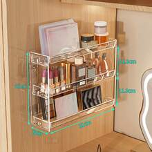 One No-Drill Floating Shelf, A Bathroom Cosmetics Display Rack, Suitable For Storing Medicines, Essential Oils, Small Figurines, Toys, Glasses, Nail Polish, Etc., Saving Space And Perfect For Back-To-School Supplies.,Room Decor - Multicolor - View 15