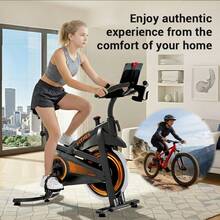 UMAY 4-In-1 Exercise Bike Quiet Folding Magnetic Upright Bikes With Arm Resistance Bands Home Workout Use,16 Levels Of Resistance,Machine Max Weight 300 Lbs - 黑色 - 查看 8