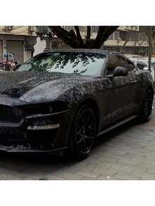1pc Ghost Black Car Wrap Film, Suitable For Most Vehicles, Car Body, Modification Sticker, Color Change Car Wrap - One Size Fits All - View 7