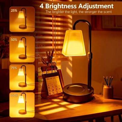 1 PCS Ultimate Candle Warmer Lamp For Every Occasion - 3-Timer & Dimmable Halogen Light Perfect For Wedding Decor, Home Spa Nights, Office Wellness, Reading Nook, Dinner Parties, Meditation Corner And Hotel-Style Luxury