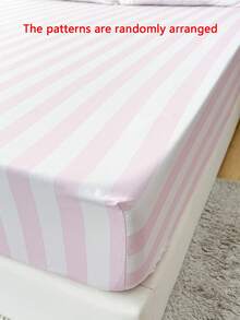 1 pièce Drap-housse 100% coton, rayé lavé, texture naturelle, doux et confortable, s'adapte à un matelas de 30 cm d'épaisseur, linge de lit unisexe pour dortoir, literie scolaire, décoration de dortoir, décoration de chambre minimaliste - Multicolore - Voir 7