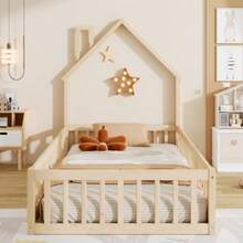 Children's Bunk Bed, Double Bed, Multifunctional Children's Bed, With Fold-Down Desk And Shelf, With Ladder And 2 Drawers, Without Mattress, Solid Wood Slatted Base, White, 90*200 - Nat - View 4