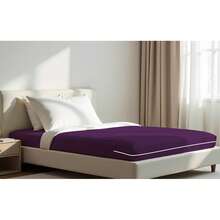 Double Gel Knit Mattress Cover With Zipper - 紫色 - 查看 13