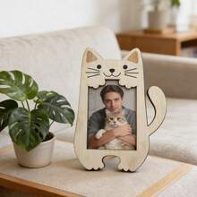 1/3件套可爱猫咪造型木质相框，适用于客厅、卧室、咖啡厅、儿童房，是节日、毕业季及各种场合的完美之选，卡通设计 - 卡通 - 查看 8