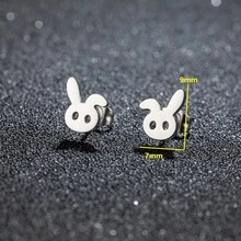 1 Pair Stainless Steel Earrings Cute Squirrel Animal Pendant Fashion Popular Earrings For Women Jewelry Friend Birthday Gifts - Gold - View 2