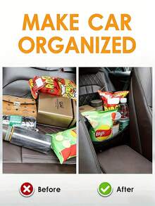 1 pezzo Organizer per spazio tra sedile auto in pelle, Tasca appendibile per schienale, Accessori per interni auto, Decorazione auto - A - Visualizzare 3