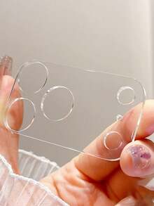 Protector de lente de cámara transparente con base de cristal y diseño de oso lindo en 3D, compatible con iPhone 17 Pro Max/17 Pro, capa protectora clara y duradera, cubierta de lente de cámara aplicable para uso diario, oficina y hogar, a prueba de agua, a prueba de golpes, resistente a arañazos - Oso marrón claro perlado - Ver 5