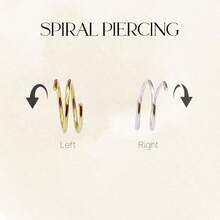 1件925纯银单/双鼻环，扭曲鼻环，螺旋鼻环，金鼻环，金鼻环，螺旋耳环，尺寸：6毫米、7毫米、8毫米、9毫米、10毫米 - 鼻環 - 查看 4