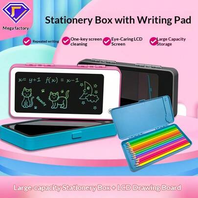 2026 Hot Selling Handwriting Board Pencil Case, Creative School Supplies Stationery Box For Kids Writing & Drawing, Perfect Gift For Birthday, Holiday, Valentine's Day, Easter, Party Favors, Teens & Children