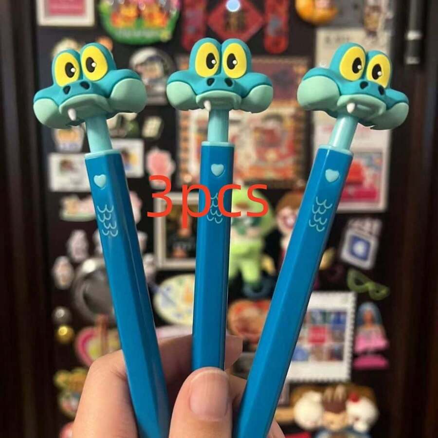 1pc/2pcs/3pcs/4pcs/5pcs/10pcs Zootopia Themed Retractable Ballpoint Pens, Cartoon Character Gizmo The Snake Replacement Pens, High-Quality Collaborative Ballpoint Pens - Gary - View 1